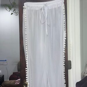 White Genie Style Coverup Pants